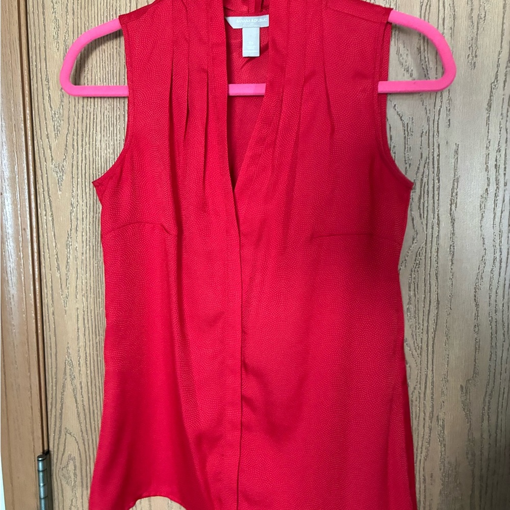 Banana Republic Vibrant Red Sleeveless Blouse